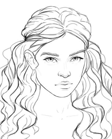 Malory drawn by Monica Borg.